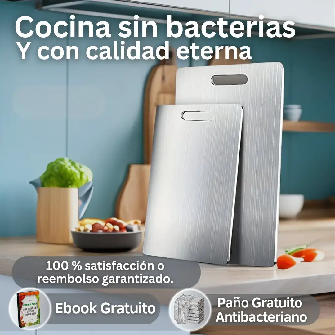 Titanio 100% Puro. Cocina sin bacterias ni tóxicos