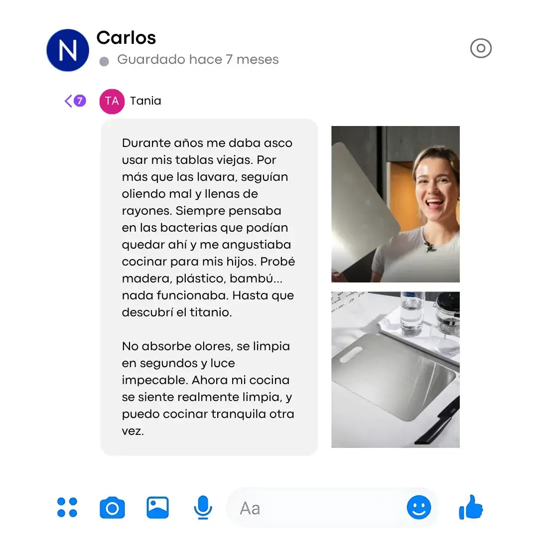 Titanio 100% Puro. Cocina sin bacterias ni tóxicos